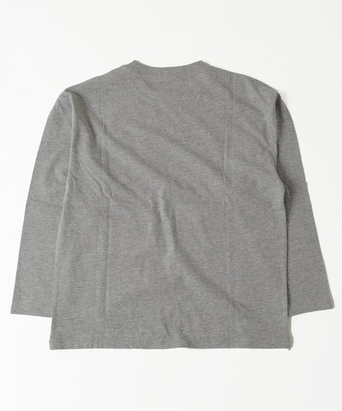 GLAZOS（グラソス）の「天竺・ドロップショルダーデニムポケットレイヤード長袖Ｔシャツ（Tシャツ/カットソー・キッズ・アイボリー/ブラック/エンジ/グレー・140cm/150cm/170cm/130cm/160cm）」の15枚目の写真