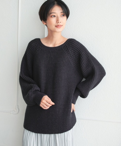 LEPSIM（レプシィム）の「5ゲージ前後着ニットプルオーバー　229722（ニット/セーター・レディース・ベージュ/ネイビー/サーモンピンク・FREE）」の17枚目の写真