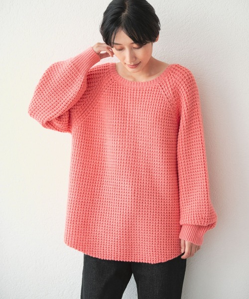 LEPSIM（レプシィム）の「5ゲージ前後着ニットプルオーバー　229722（ニット/セーター・レディース・ベージュ/ネイビー/サーモンピンク・FREE）」の21枚目の写真