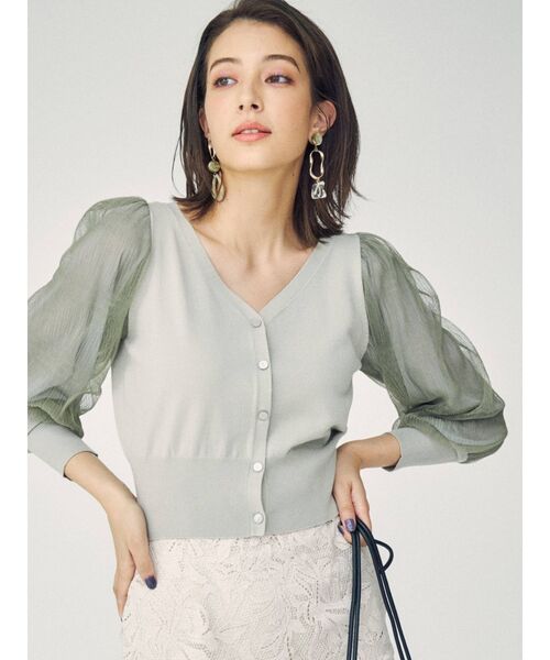 MERCURYDUO（マーキュリーデュオ）の「2WAYプリーツスリーブカーディガン（カーディガン/ボレロ・レディース・ブラウン/ブルー/アイボリー/ミント・FREE）」の17枚目の写真