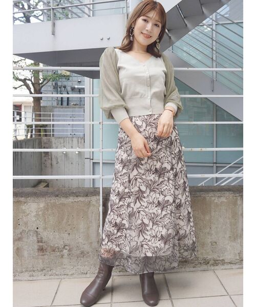 MERCURYDUO（マーキュリーデュオ）の「2WAYプリーツスリーブカーディガン（カーディガン/ボレロ・レディース・ブラウン/ブルー/アイボリー/ミント・FREE）」の15枚目の写真