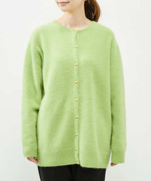 定価24200円 Liesse アンゴラウール クルーネック2WAYカーディガン Liesse（リエス）の「アンゴラクルーネック2WAYカーディガン