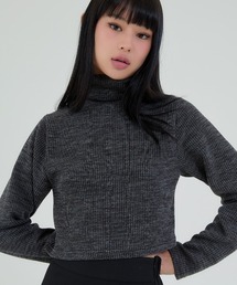 A'GEM/9 × .kom『ACOVER/オコボ』CROPFIT TURTLE NECK LONG SLEEVE KNIT/クロップド丈 タートルネックニットセーター