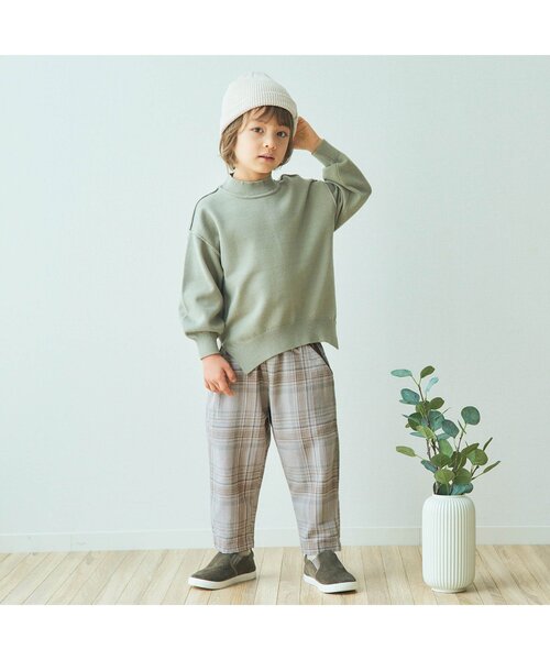 apres les cours（アプレレクール）の「イロドリチェックリンクパンツ 9分丈（その他パンツ・キッズ・ベージュ/ブラウン/チャコール/アイボリー・130/140/100/90/120/110/80）」の13枚目の写真