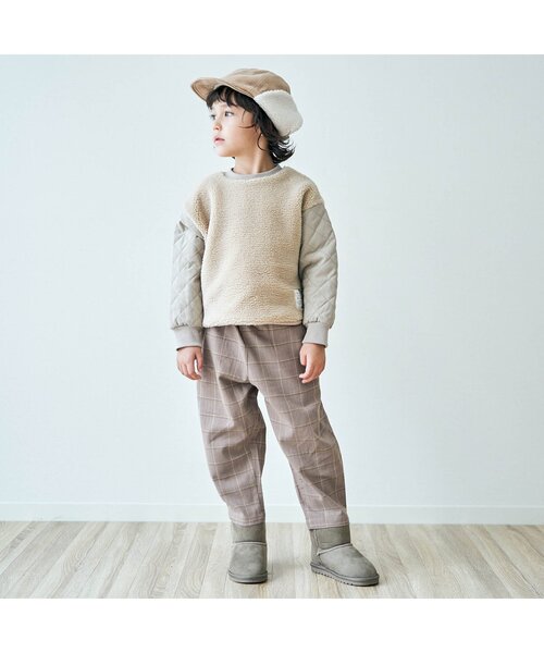 apres les cours（アプレレクール）の「イロドリチェックリンクパンツ 9分丈（その他パンツ・キッズ・ベージュ/ブラウン/チャコール/アイボリー・130/140/100/90/120/110/80）」の20枚目の写真