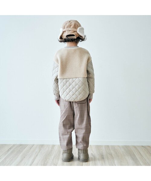 apres les cours（アプレレクール）の「イロドリチェックリンクパンツ 9分丈（その他パンツ・キッズ・ベージュ/ブラウン/チャコール/アイボリー・130/140/100/90/120/110/80）」の21枚目の写真