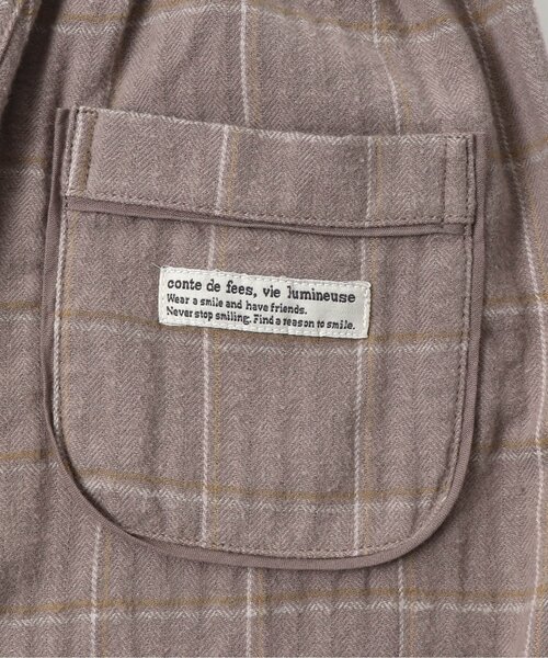 apres les cours（アプレレクール）の「イロドリチェックリンクパンツ 9分丈（その他パンツ・キッズ・ベージュ/ブラウン/チャコール/アイボリー・130/140/100/90/120/110/80）」の11枚目の写真