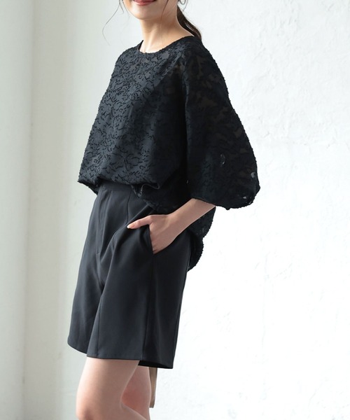 KOBE LETTUCE(コウベレタス)の「ハイウエストショートパンツ(その他パンツ・レディース・モカ/ブラック/グレイッシュベージュ・FREE)」の8枚目の写真