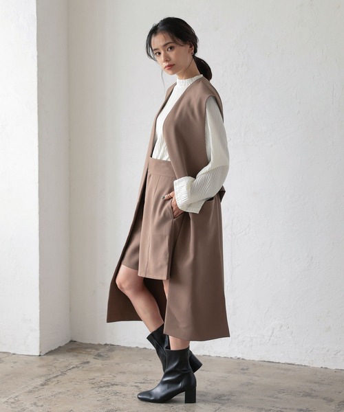 KOBE LETTUCE(コウベレタス)の「ハイウエストショートパンツ(その他パンツ・レディース・モカ/ブラック/グレイッシュベージュ・FREE)」の11枚目の写真