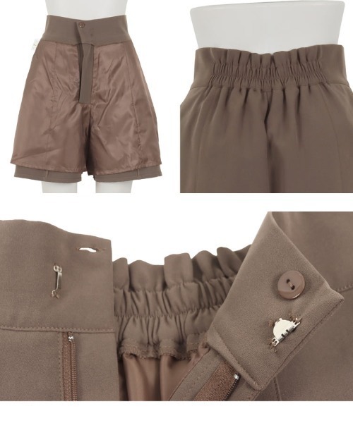 KOBE LETTUCE(コウベレタス)の「ハイウエストショートパンツ(その他パンツ・レディース・モカ/ブラック/グレイッシュベージュ・FREE)」の14枚目の写真