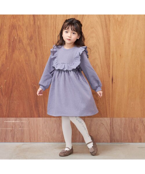 apres les cours(アプレレクール)の「サイドラインお花タイツ(タイツ/ストッキング・キッズ・ベージュ/アイボリー/グレー・140/110/120/100/90)」の4枚目の写真