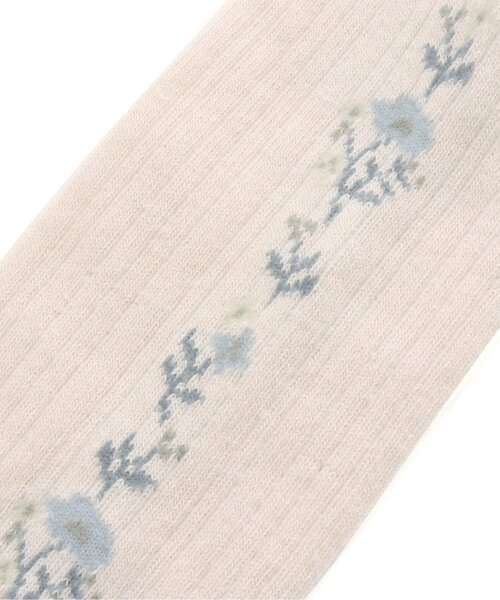 apres les cours(アプレレクール)の「サイドラインお花タイツ(タイツ/ストッキング・キッズ・ベージュ/アイボリー/グレー・140/110/120/100/90)」の7枚目の写真