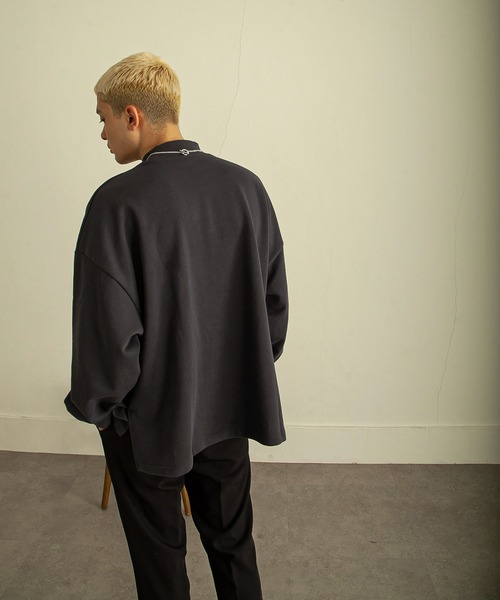 NILWAY（ニルウェイ）の「モードグラフィックオーバーサイズハイネックスウェット（スウェット・メンズ・ライトグレー系/ライトグレー系1/グレー系/グレー系1/ブルー系/ブルー系1・MEDIUM/LARGE）」の8枚目の写真