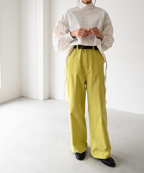 CANAL JEAN(キャナルジーン)の「RED CHOP WORKS(レッドチョップワークス) コーデュロイワイドパンツ(その他パンツ・レディース・イエロー/グリーン/ラベンダー・38/36)」の5枚目の写真