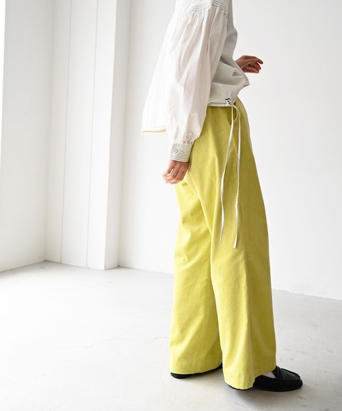 CANAL JEAN(キャナルジーン)の「RED CHOP WORKS(レッドチョップワークス) コーデュロイワイドパンツ(その他パンツ・レディース・イエロー/グリーン/ラベンダー・38/36)」の6枚目の写真