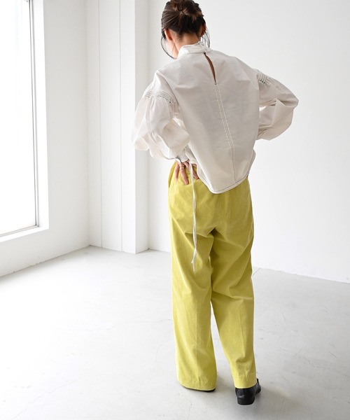 CANAL JEAN(キャナルジーン)の「RED CHOP WORKS(レッドチョップワークス) コーデュロイワイドパンツ(その他パンツ・レディース・イエロー/グリーン/ラベンダー・38/36)」の7枚目の写真