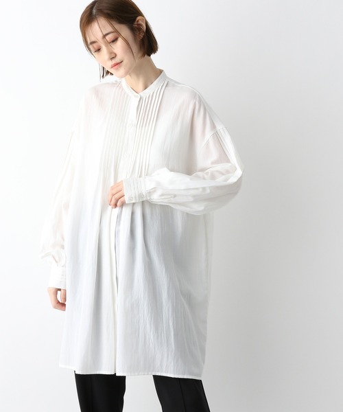 e/rm（イーアールエム）の「【e/rm】ピンタックチュニック　261812（シャツ/ブラウス・レディース・ブラック/オフホワイト・FREE）」の18枚目の写真