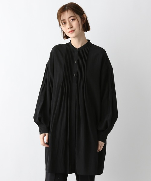 e/rm（イーアールエム）の「【e/rm】ピンタックチュニック　261812（シャツ/ブラウス・レディース・ブラック/オフホワイト・FREE）」の16枚目の写真