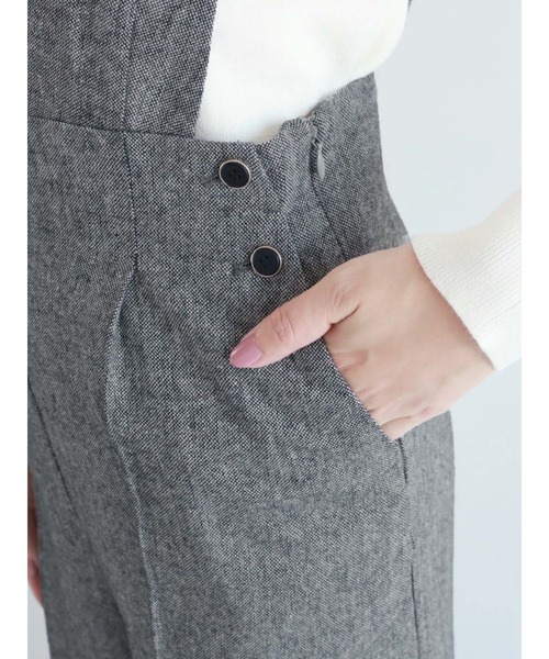 Te chichi(テチチ)の「サイドボタンオールインワン(つなぎ/オールインワン・レディース・ブラック/ブラウン/グレー・フリ-)」の7枚目の写真