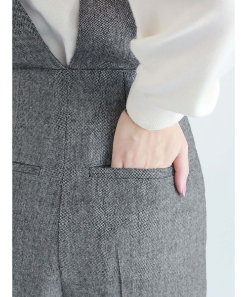 Te chichi(テチチ)の「サイドボタンオールインワン(つなぎ/オールインワン・レディース・ブラック/ブラウン/グレー・フリ-)」の6枚目の写真