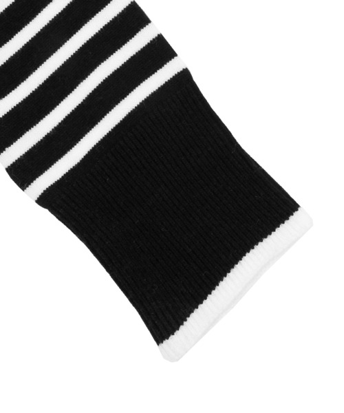 Figments（フィグメンツ）の「マリンボーダータートルニット（ニット/セーター・レディース・ホワイト/ブラック・FREE）」の6枚目の写真