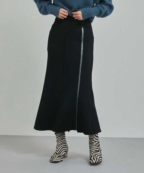 CITY TOKYO（シティトウキョウ）の「アシメラインマーメイドスカート（スカート・レディース・オフホワイト/ブラック・1/2）」の2枚目の写真