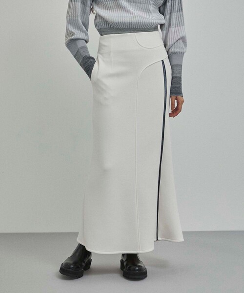 CITY TOKYO（シティトウキョウ）の「アシメラインマーメイドスカート（スカート・レディース・オフホワイト/ブラック・1/2）」の4枚目の写真