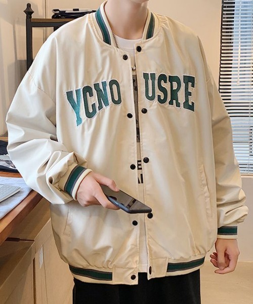 NEW GENTLEMAN（ニュージェントルマン）の「カレッジロゴ ビッグシルエット スタジャン（スタジャン・メンズ・ブラック/アイボリー・M/L）」の11枚目の写真