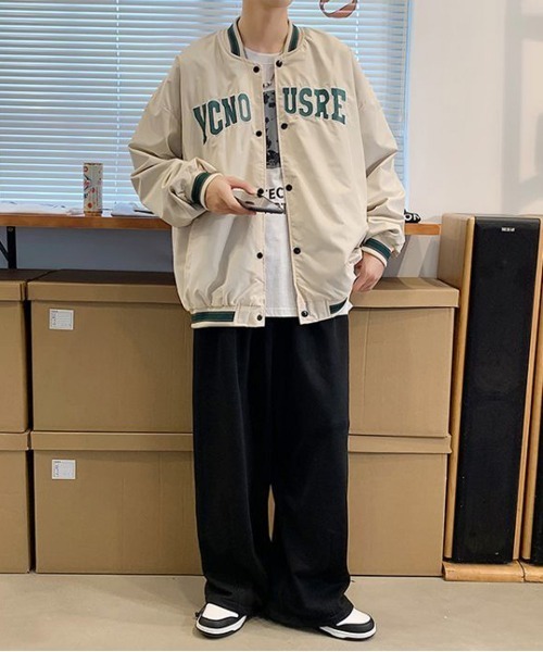 NEW GENTLEMAN（ニュージェントルマン）の「カレッジロゴ ビッグシルエット スタジャン（スタジャン・メンズ・ブラック/アイボリー・M/L）」の20枚目の写真