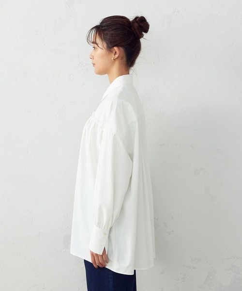 COMME CA ISM(コムサイズム)の「フリルシャツ(シャツ/ブラウス・レディース・ホワイト/ベージュ/サックスブルー・MEDIUM/LARGE)」の11枚目の写真