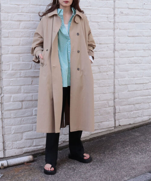 fredy emue(フレディエミュ)の「ステンカラーコート(ステンカラーコート・レディース・ベージュ/ネイビー・38)」の19枚目の写真