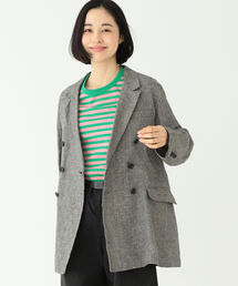 BEAMS BOY | BEAMS BOY / チェック ロング ダブル ジャケット(テーラードジャケット)