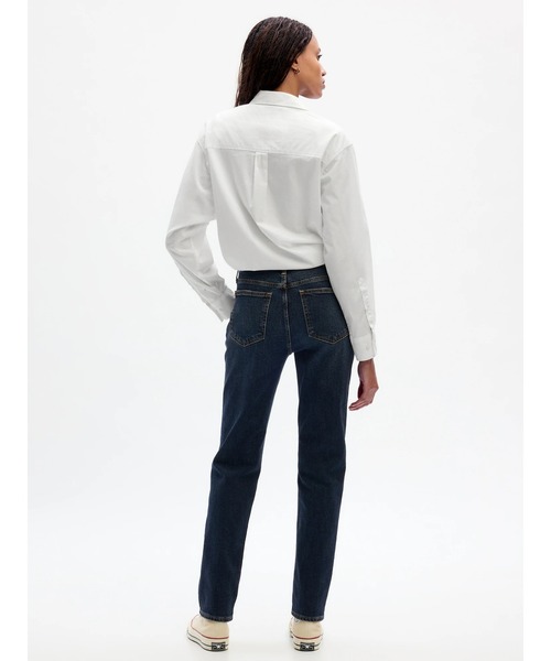 GAP（ギャップ）の「ウォッシュウェル ミッドライズ ガールフレンドデニム（デニムパンツ・レディース・インディゴブルー・23/24/25/26/27/28/29/30）」の19枚目の写真