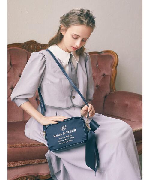 メゾン ド フルール Maison de FLEUR サテンリボンショルダー