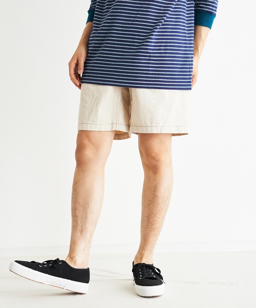 And A（アンドエー）の「GRAMICCI グラミチ / DENIM G-SHORT デニム グラミチショーツ イージーパンツ / G2SM-P040（デニムパンツ・メンズ・ダークインディゴブルー/インディゴブルー/オフホワイト・MEDIUM/SMALL/LARGE/X-LARGE）」の2枚目の写真