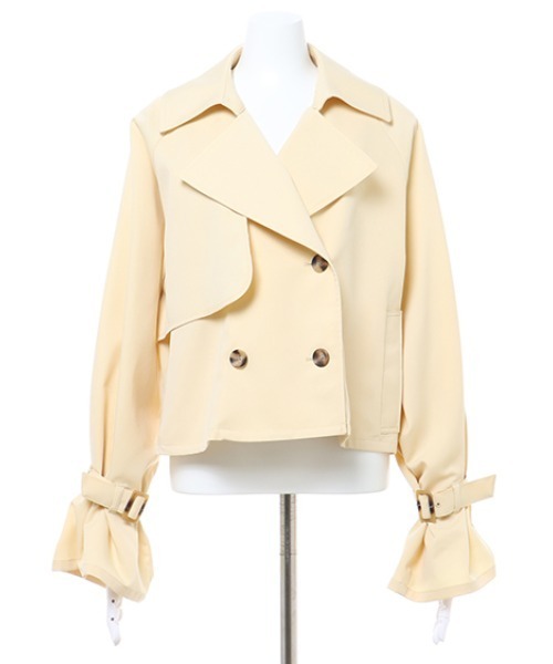 INGNI(イング)の「ショートトレンチコート(トレンチコート・レディース・ベージュ/ライトベージュ/イエロー・M)」の18枚目の写真