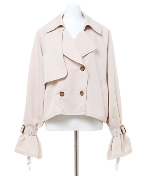 INGNI(イング)の「ショートトレンチコート(トレンチコート・レディース・ベージュ/ライトベージュ/イエロー・M)」の14枚目の写真