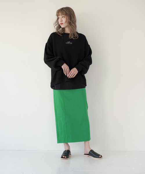 Lull（ルル）の「【Lull / ルル】バックスリットタイトロングスカート（スカート・レディース・クリーム/グリーン/ブラック・ONESIZE）」の10枚目の写真