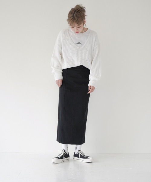Lull（ルル）の「【Lull / ルル】バックスリットタイトロングスカート（スカート・レディース・クリーム/グリーン/ブラック・ONESIZE）」の14枚目の写真
