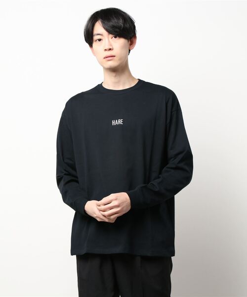 HARE(ハレ)の「HAREロゴカットソー(HARE)(Tシャツ/カットソー・メンズ・オフホワイト/ブラック/グリーン・SMALL/MEDIUM)」の3枚目の写真