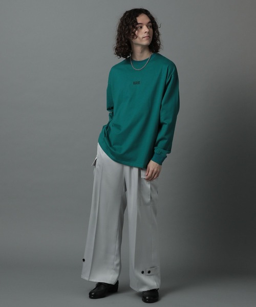 HARE(ハレ)の「HAREロゴカットソー(HARE)(Tシャツ/カットソー・メンズ・オフホワイト/ブラック/グリーン・SMALL/MEDIUM)」の4枚目の写真