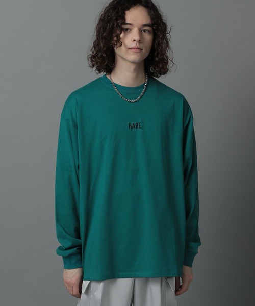 HARE(ハレ)の「HAREロゴカットソー(HARE)(Tシャツ/カットソー・メンズ・オフホワイト/ブラック/グリーン・SMALL/MEDIUM)」の5枚目の写真