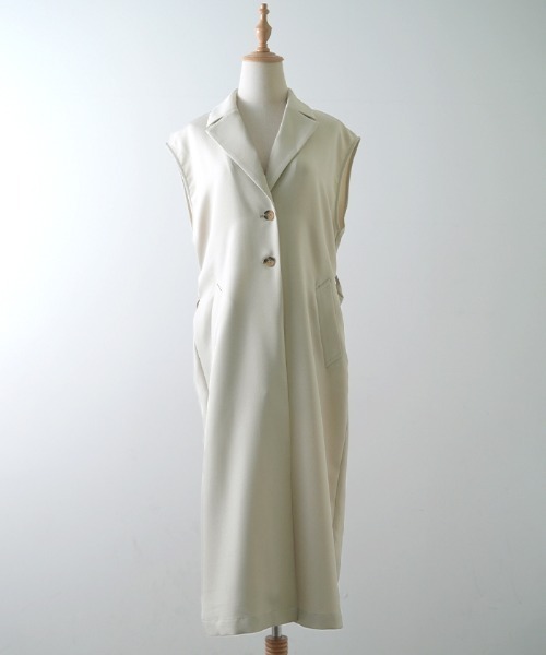 Futier land(フューティアランド)の「ロングトレンチジレ(トレンチコート・レディース・ブラック/ベージュ/アイボリー・MEDIUM)」の18枚目の写真