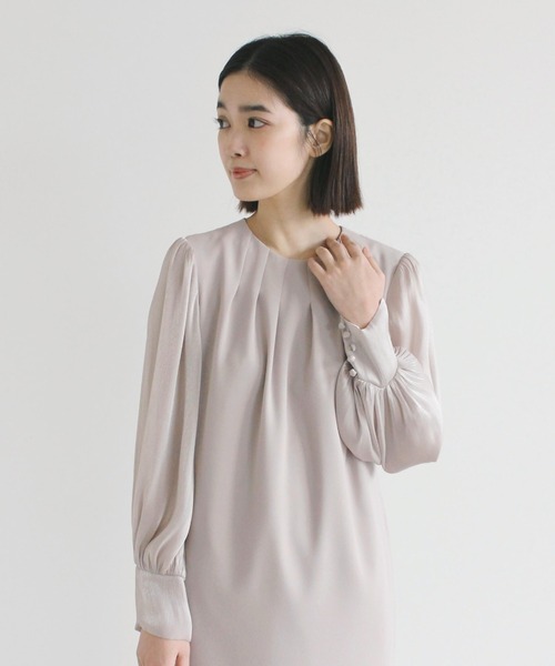 kaene（カエン）の「ネックタックデザインドレス（ドレス・レディース・ブラック/ベージュ・38/36/34）」の13枚目の写真