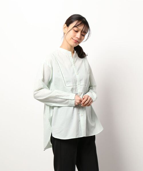 sm2rhythm（サマンサモスモスリズム）の「ハシゴレースブラウス（シャツ/ブラウス・レディース・オフホワイト/ピンク/ミント・ﾌﾘ-）」の2枚目の写真