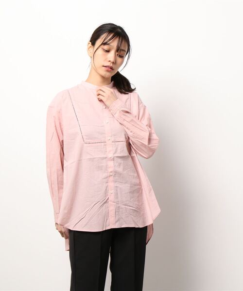 sm2rhythm（サマンサモスモスリズム）の「ハシゴレースブラウス（シャツ/ブラウス・レディース・オフホワイト/ピンク/ミント・ﾌﾘ-）」の6枚目の写真