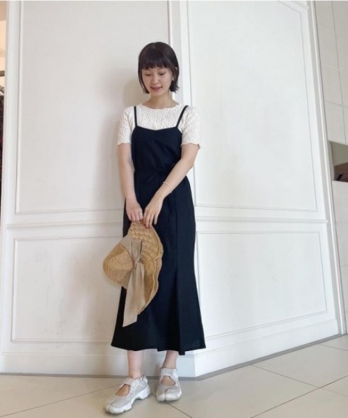 【新品】Flower バケーションキャミワンピース グレー 新品】Flower バケーションキャミワンピース グレー