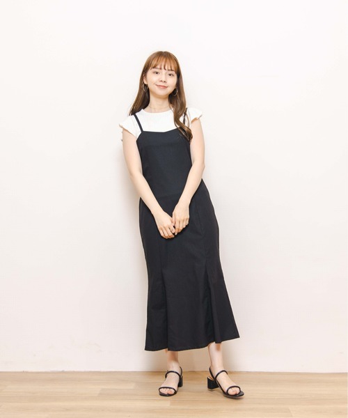 flower（フラワー）の「バケーションキャミワンピース（ワンピース・レディース・グレー/ベージュ/ブラック・FREE）」の8枚目の写真