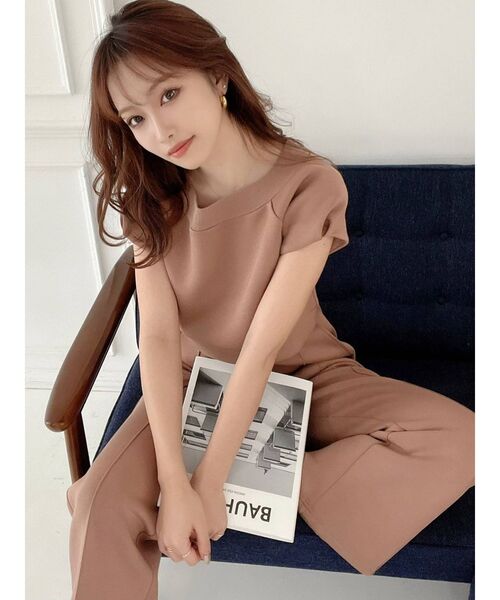 RESEXXY（リゼクシー）の「スウェットショートトップス【セットアップ着用可能】（スウェット・レディース・ブラック/オフホワイト/モカ・FREE）」の9枚目の写真