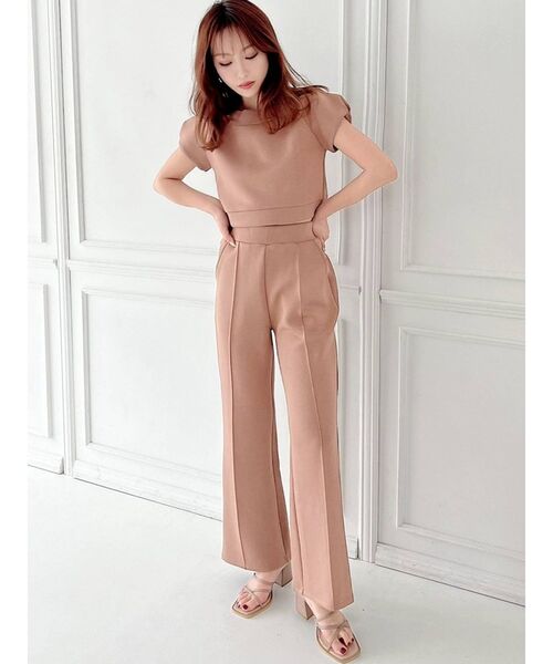 RESEXXY（リゼクシー）の「スウェットショートトップス【セットアップ着用可能】（スウェット・レディース・ブラック/オフホワイト/モカ・FREE）」の12枚目の写真